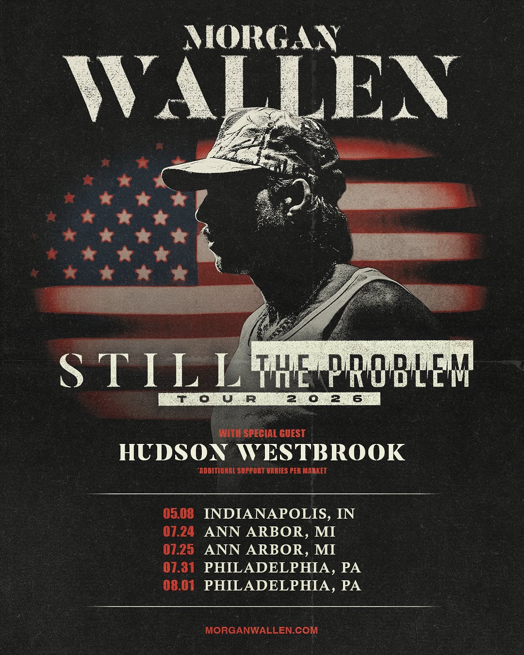 Hudson Westbrook Different Night Same Rodeo and Still The Problem Tour Poster 2026